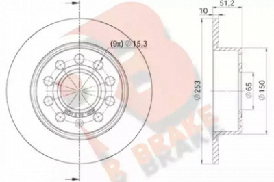 R BRAKE 78rbd25640 -  Тормозной диск